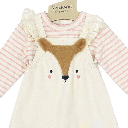 Furry Fox Knit Baby Tunic Dress Set