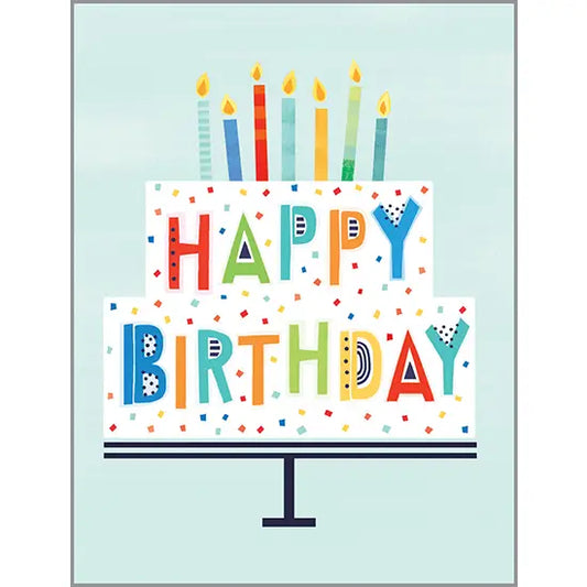 Birthday Greeting Card - Dot Cake