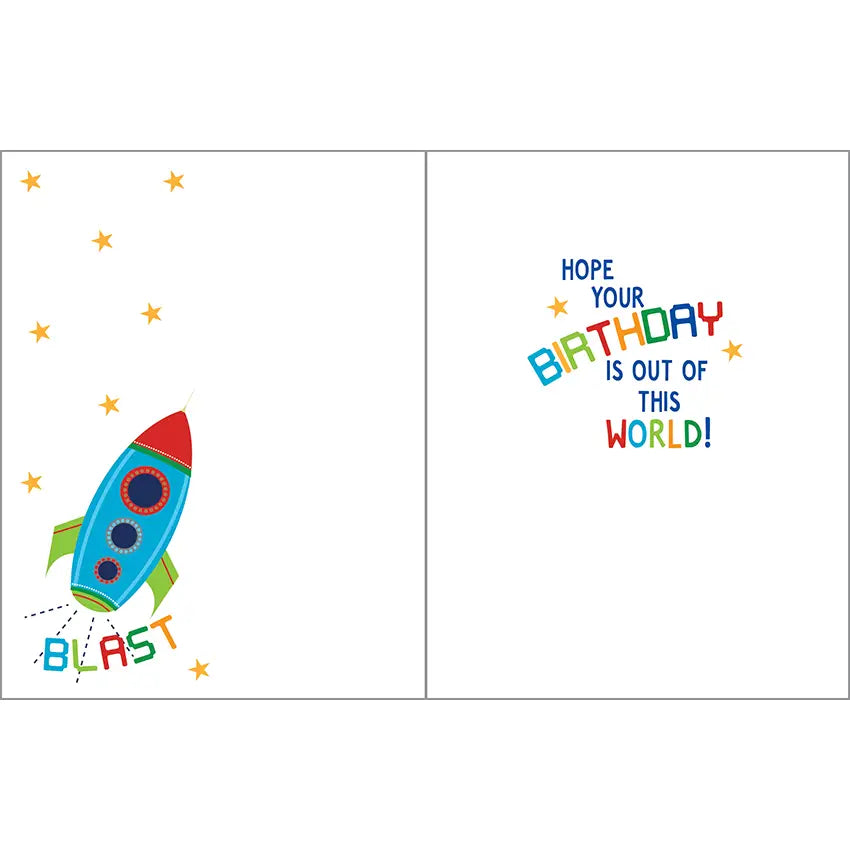 Birthday Card - Birthday Blast Off