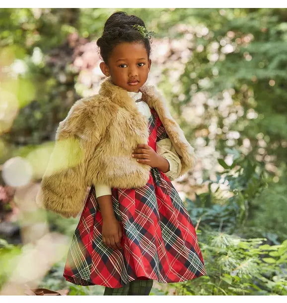 Plaid Puff Sleeve Dress