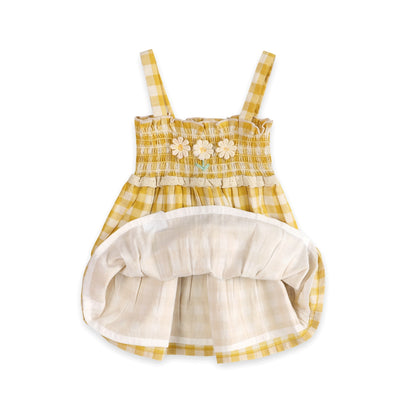 Bonnie Gingham Smocked Baby Dress And Bloomer