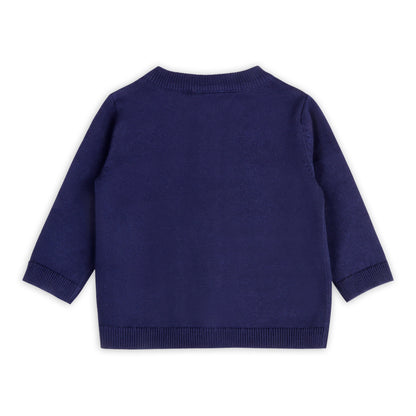 Dog Pocket Embroidered Knit Cardigan