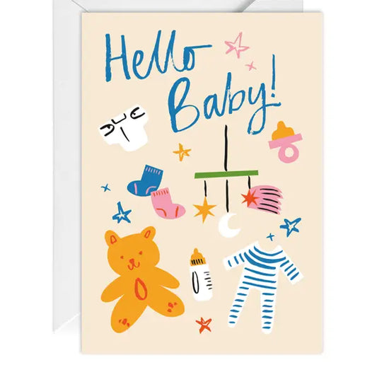 Hello Baby Greeting Card, New Baby, Greeting Card