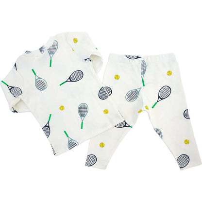 Cream Tennis Print Set
