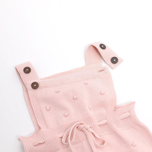 Milan Pastel Bobble Sweater Knit Baby Romper Organic Cotton