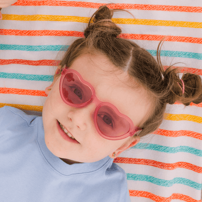 Fuchsia Haze Heart | Pink Transparent Lenses