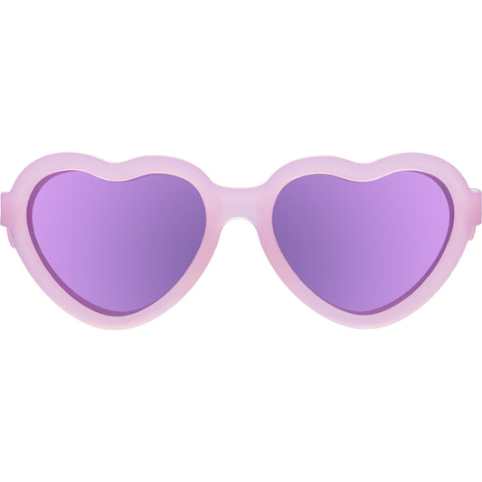 Frosted Pink Heart | Purple Polarized Mirrored Lenses