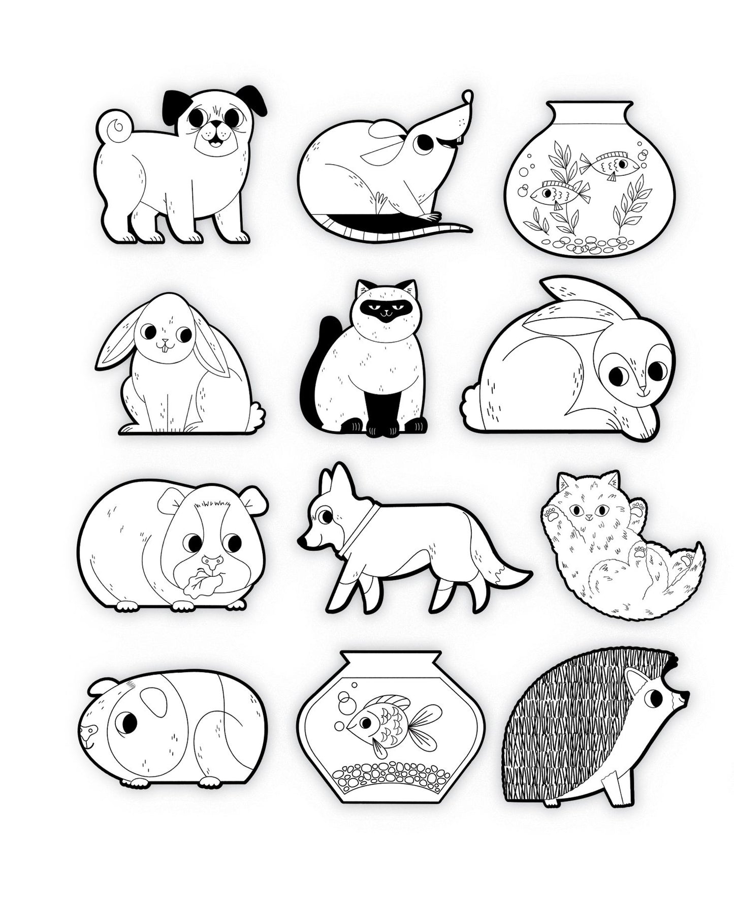 Playful Pets Coloring Stickers