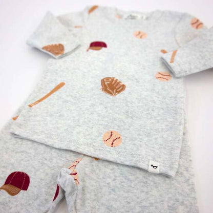 Gray Baseball Print Set