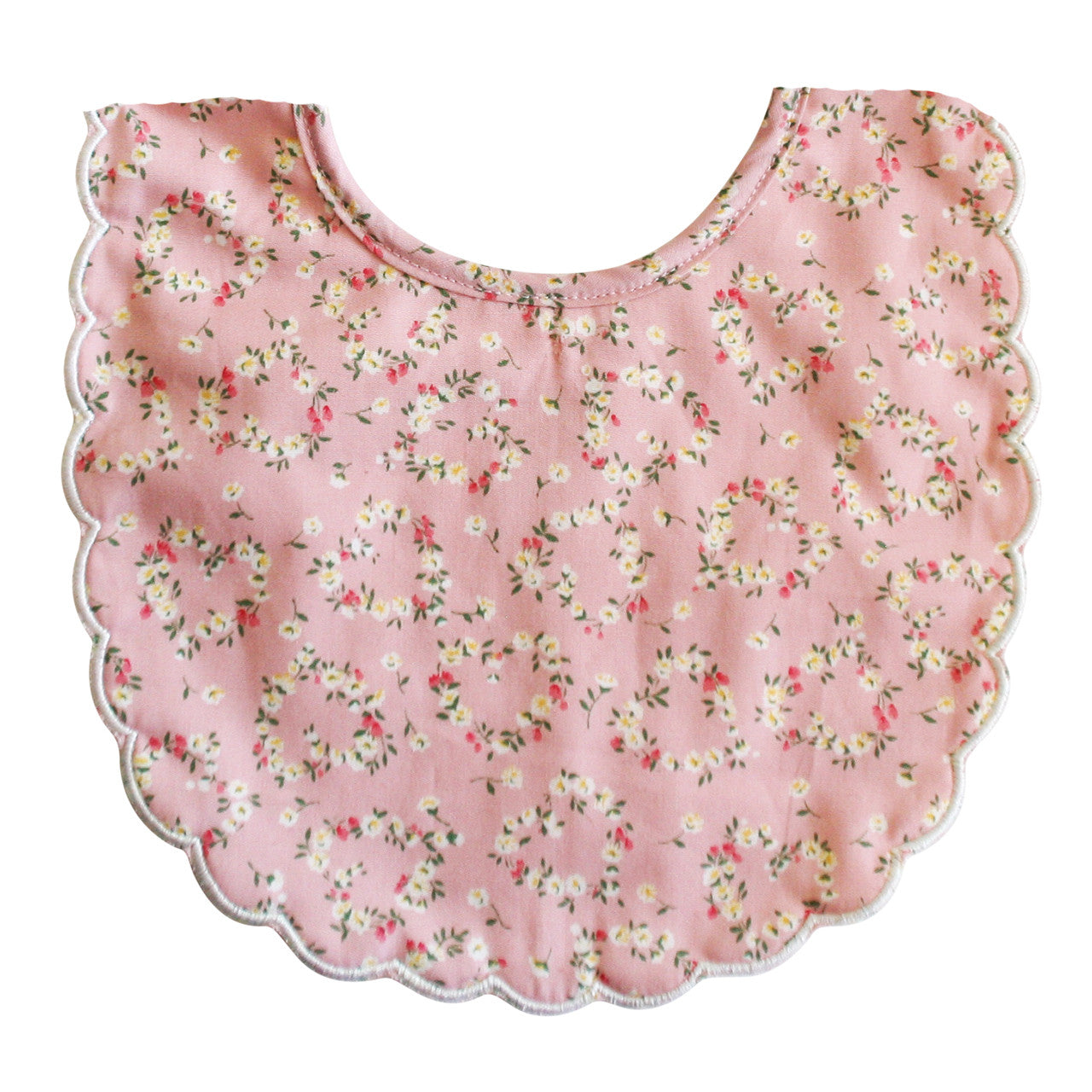 Scallop Bib - Posy Heart