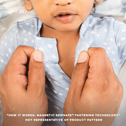 Pointelle Magnetic Footie - Love Lines Pink