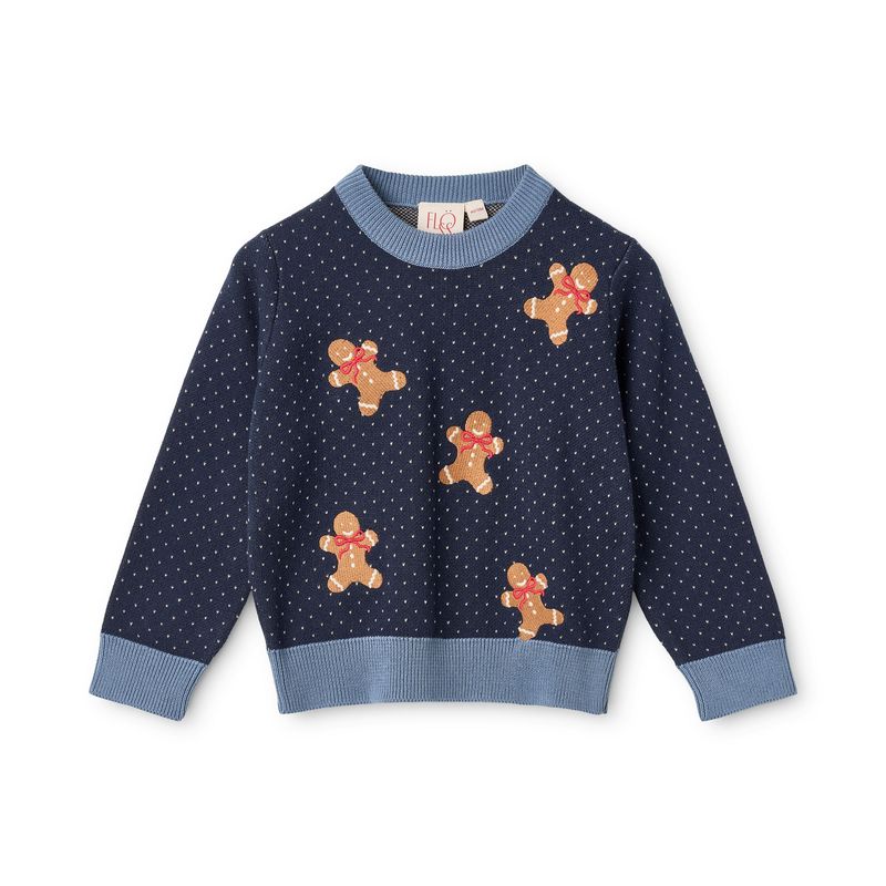 Holger Sweater Navy Gingerbread
