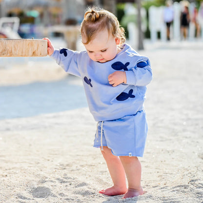 Charlie Sweatshirt Fish- Periwinkle