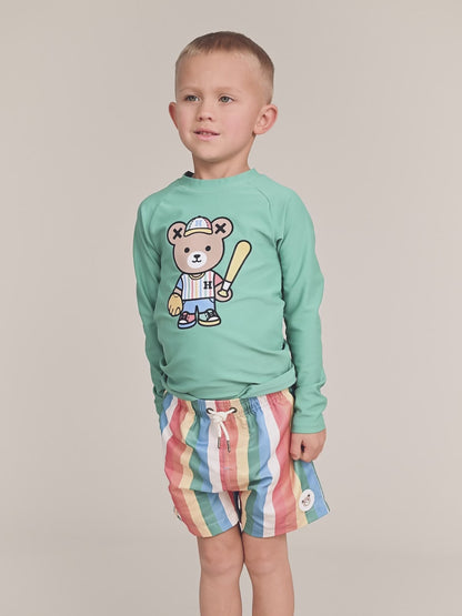 Rainbow Strip Swim Short