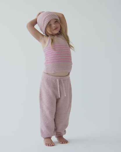 Fuzzy Boxy Lounge Pants Ash Rose