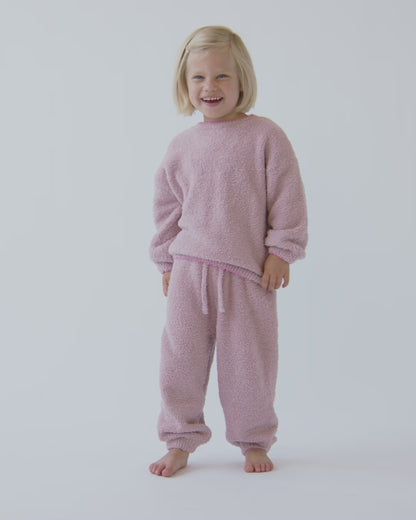 Fuzzy Boxy Sweater Ash Rose