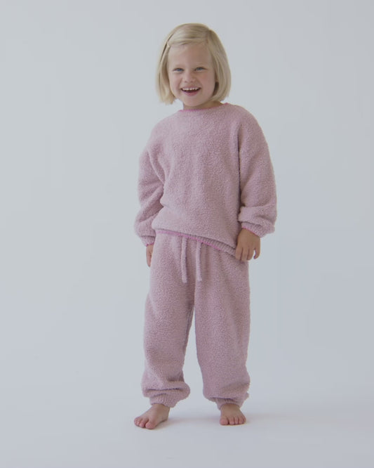 Fuzzy Boxy Sweater Ash Rose