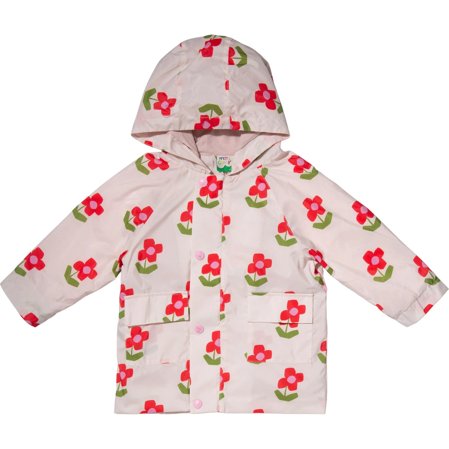 Recycled Fabric Flower Kid Raincoat