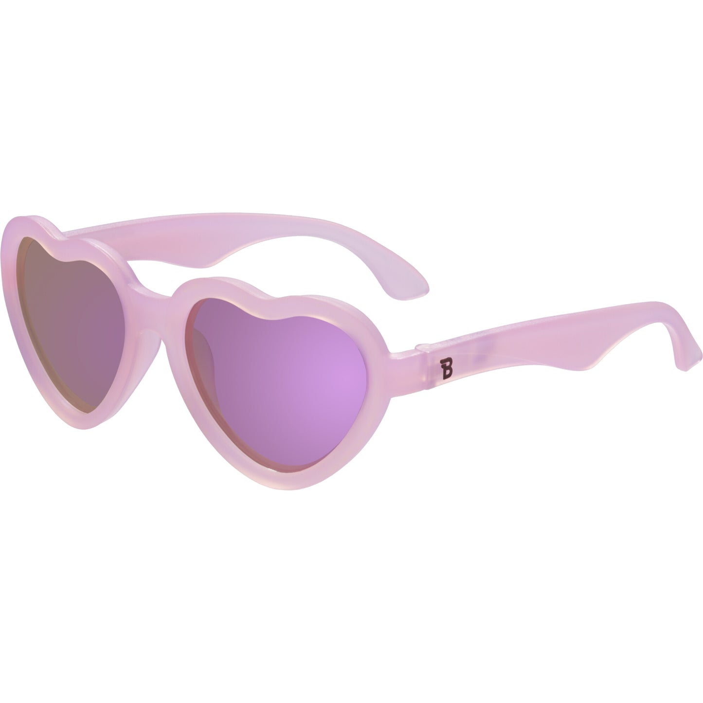 Frosted Pink Heart | Purple Polarized Mirrored Lenses