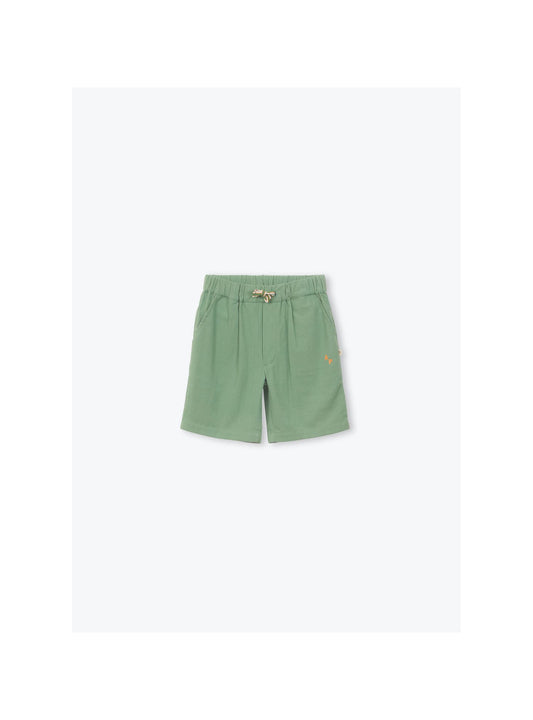 Rustic Cotton Bermuda Shorts Khaki