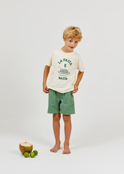 Rustic Cotton Bermuda Shorts Khaki