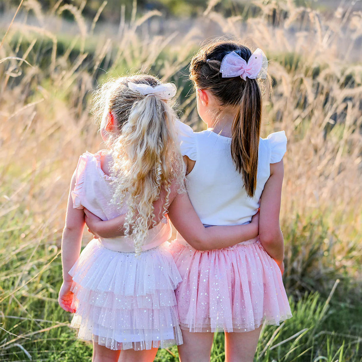 Silver Fleck Ombre Layered Tutu Skirt