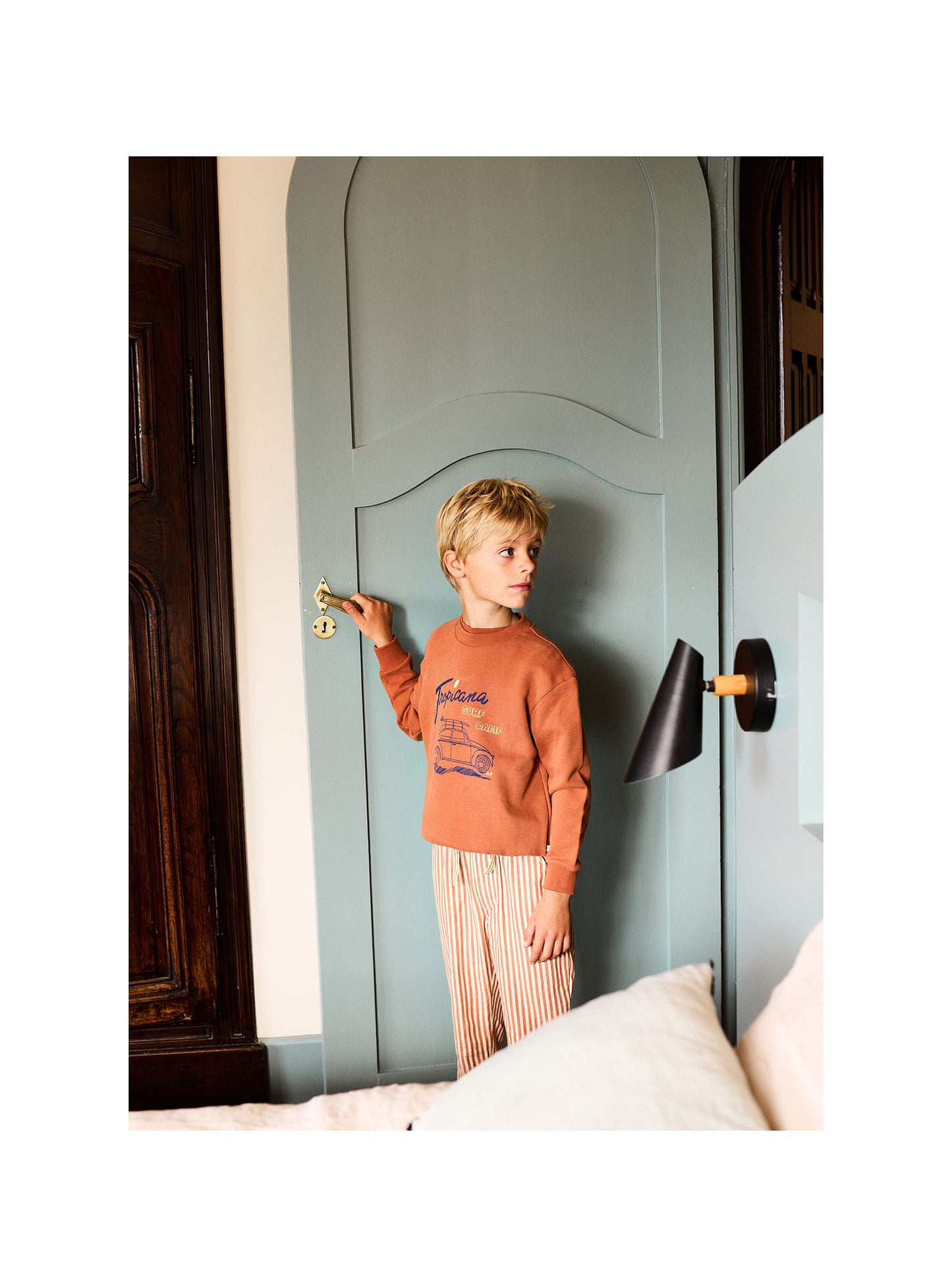 Baby Striped Pants Brown