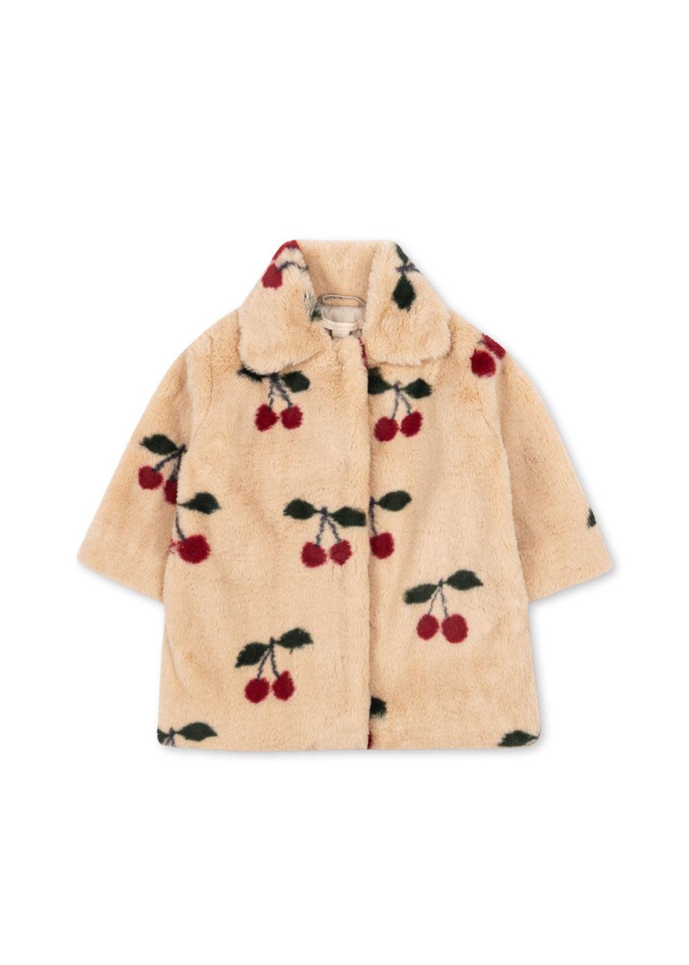 Cherry Fuzzy Coat
