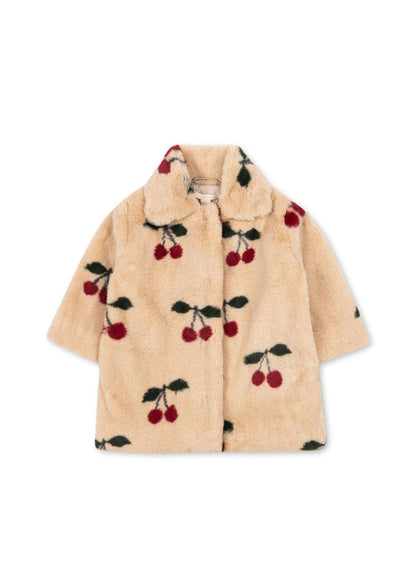 Cherry Fuzzy Coat