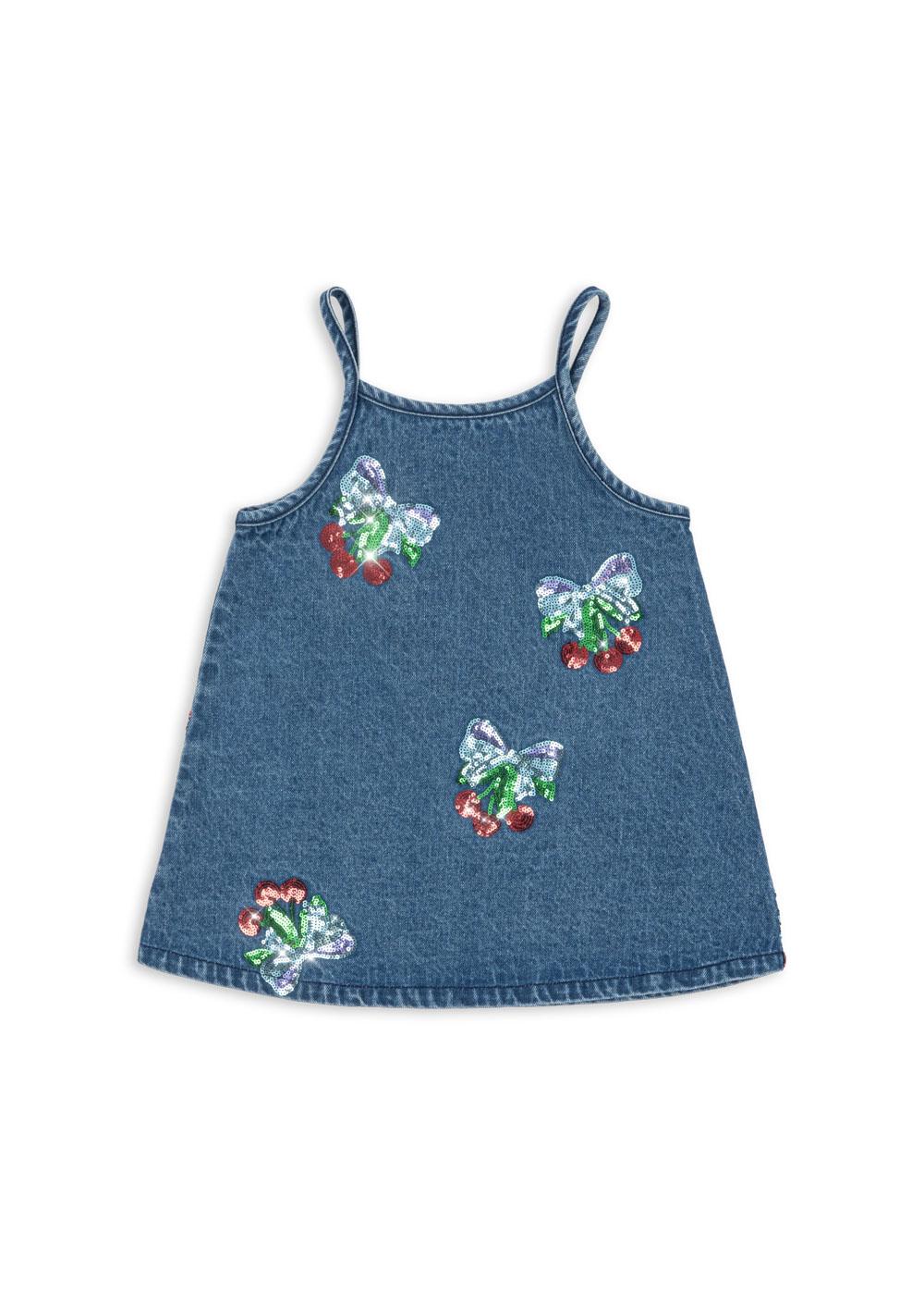 Sequin Cherry Strap Dress GOTS