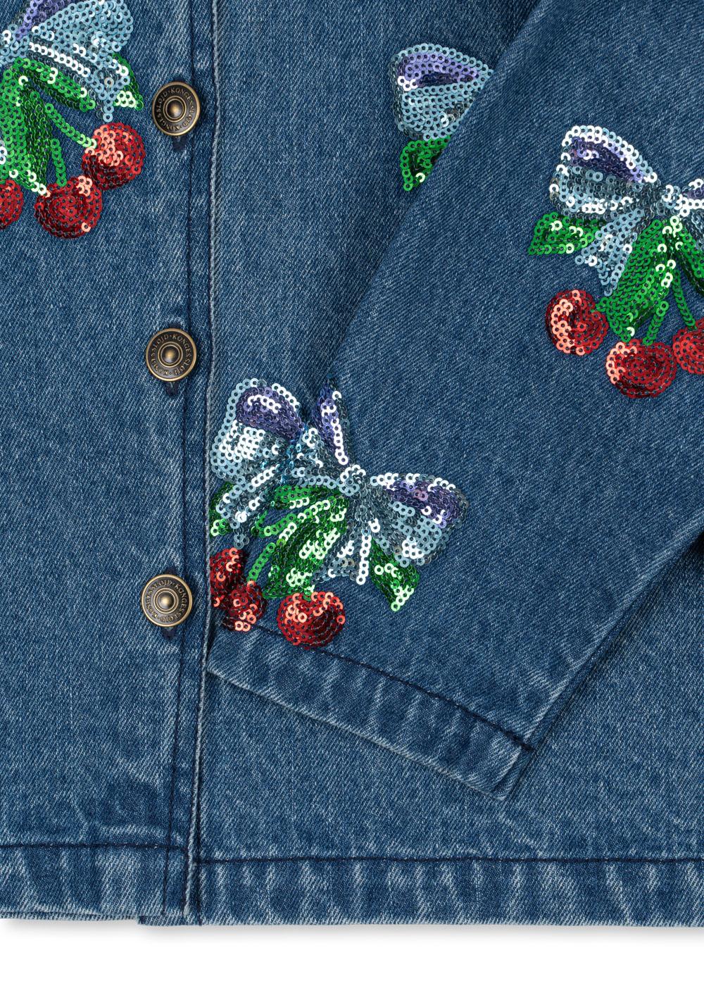Cherry Sequin Demin Jacket
