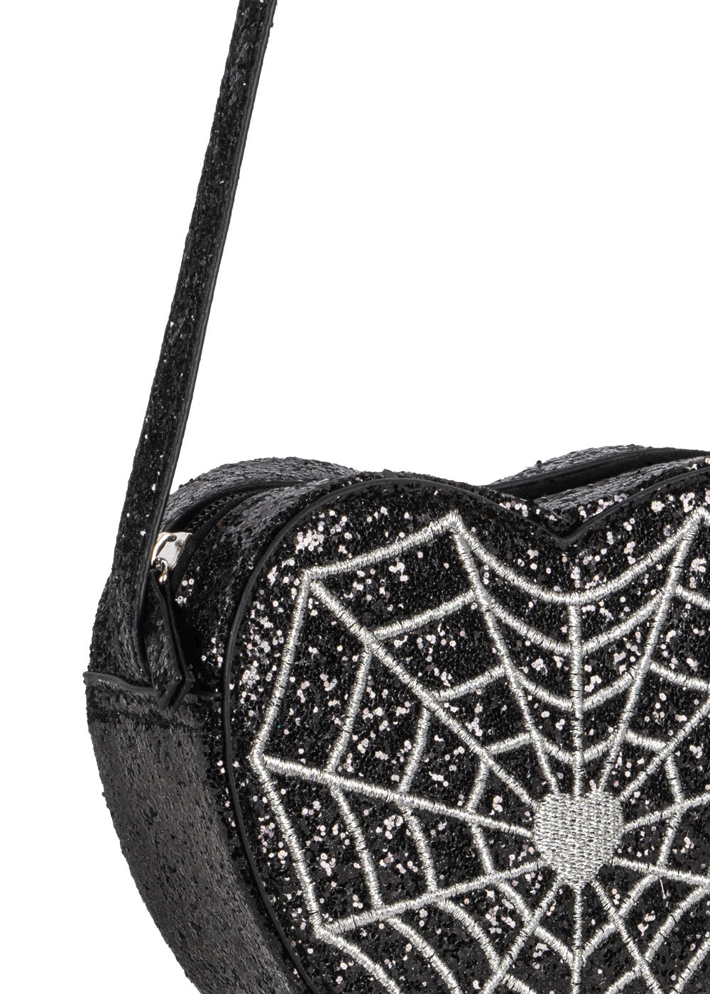 Black Sparkly Spider Shoulder Bag
