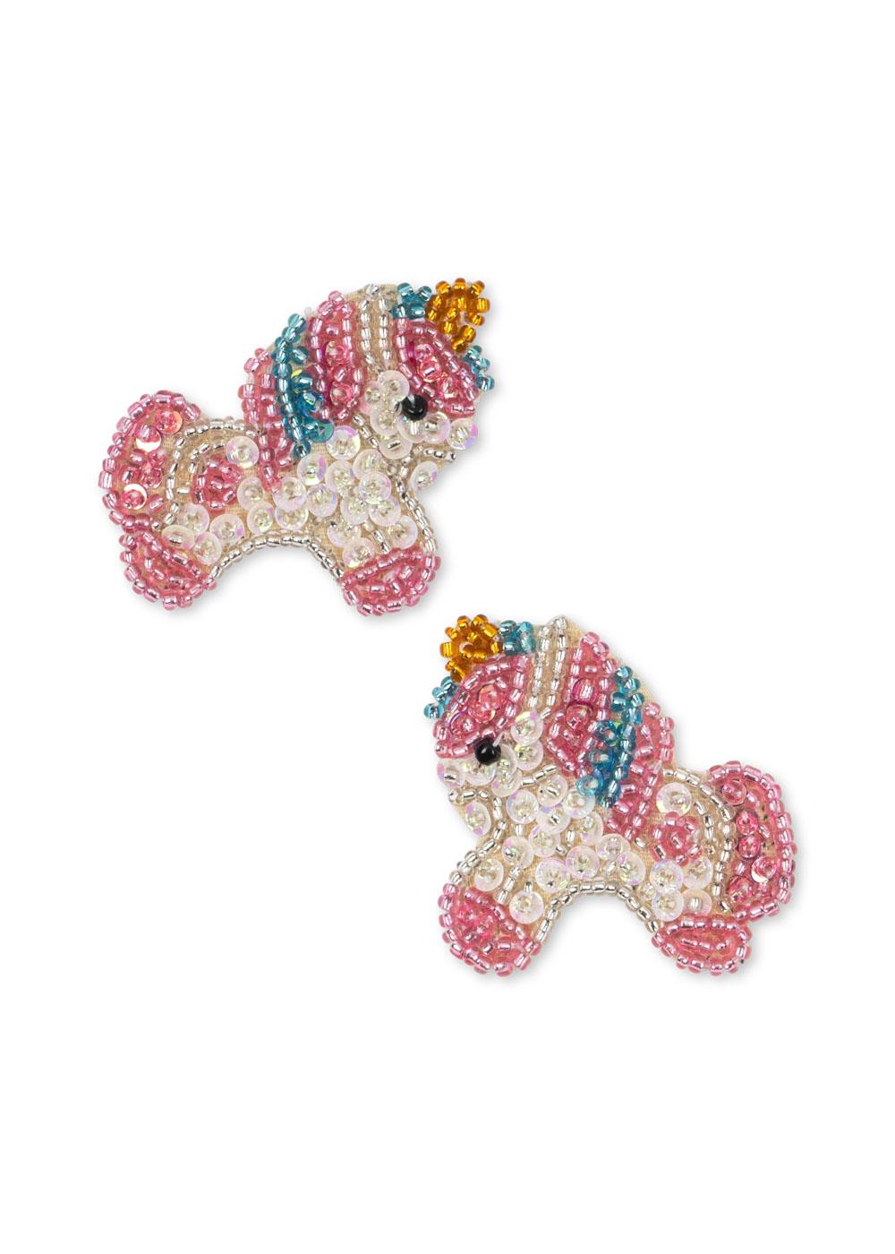 2 Pack Unicorn Beaded Hair Clip
