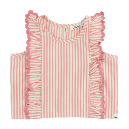Cabana Lola Blouse Millie Ruffle- Faded Pink