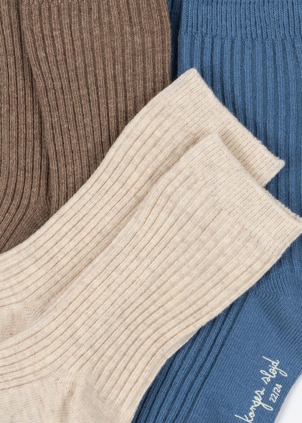 3 Pack Rib Socks