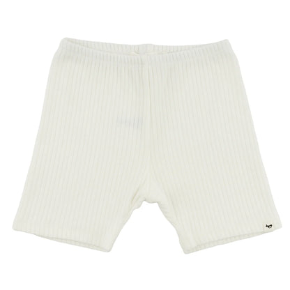 Wide Rib Biker Short - Cream