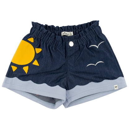 Emerson Lyocell Denim Shorts - Sunny Dark Wash