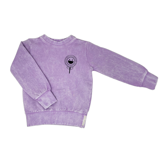 Sunflower Purple Mineral Wash Sweatshirt