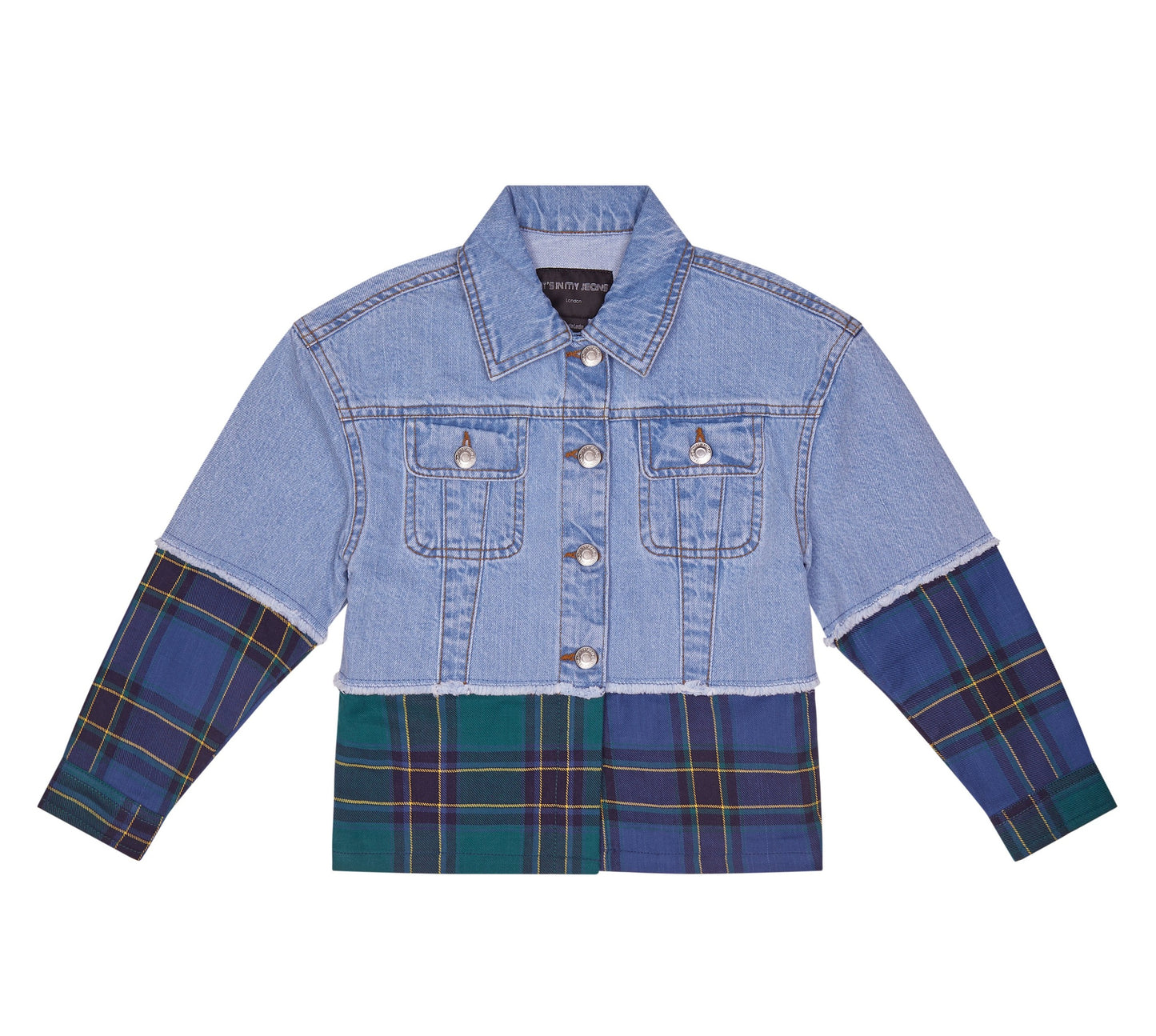 HOLBORN JEAN PLAID SHIRT JACKET