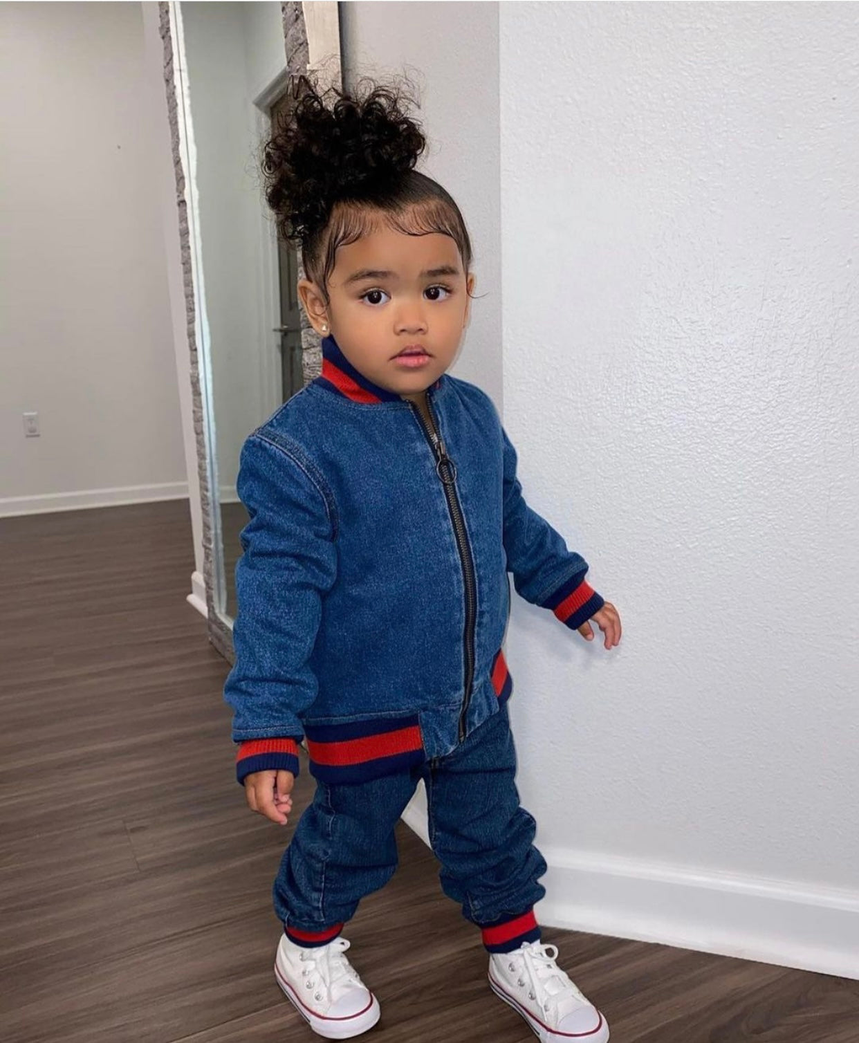 Hooded Denim Jacket - Grey | Toddler outfits, Toddler jacket outfit, Toddler  jacket
