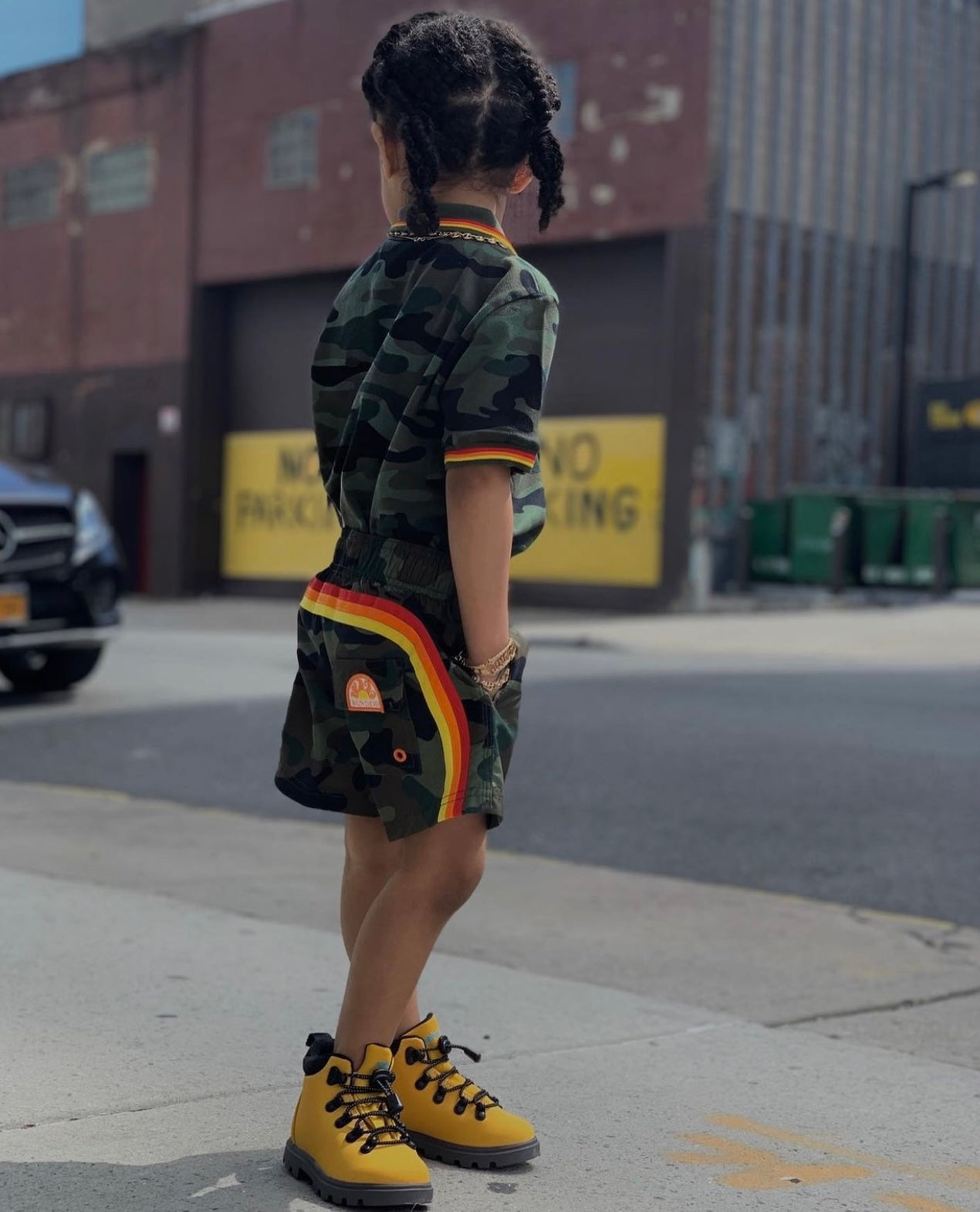 Vintage Deep Camouflage Board Short